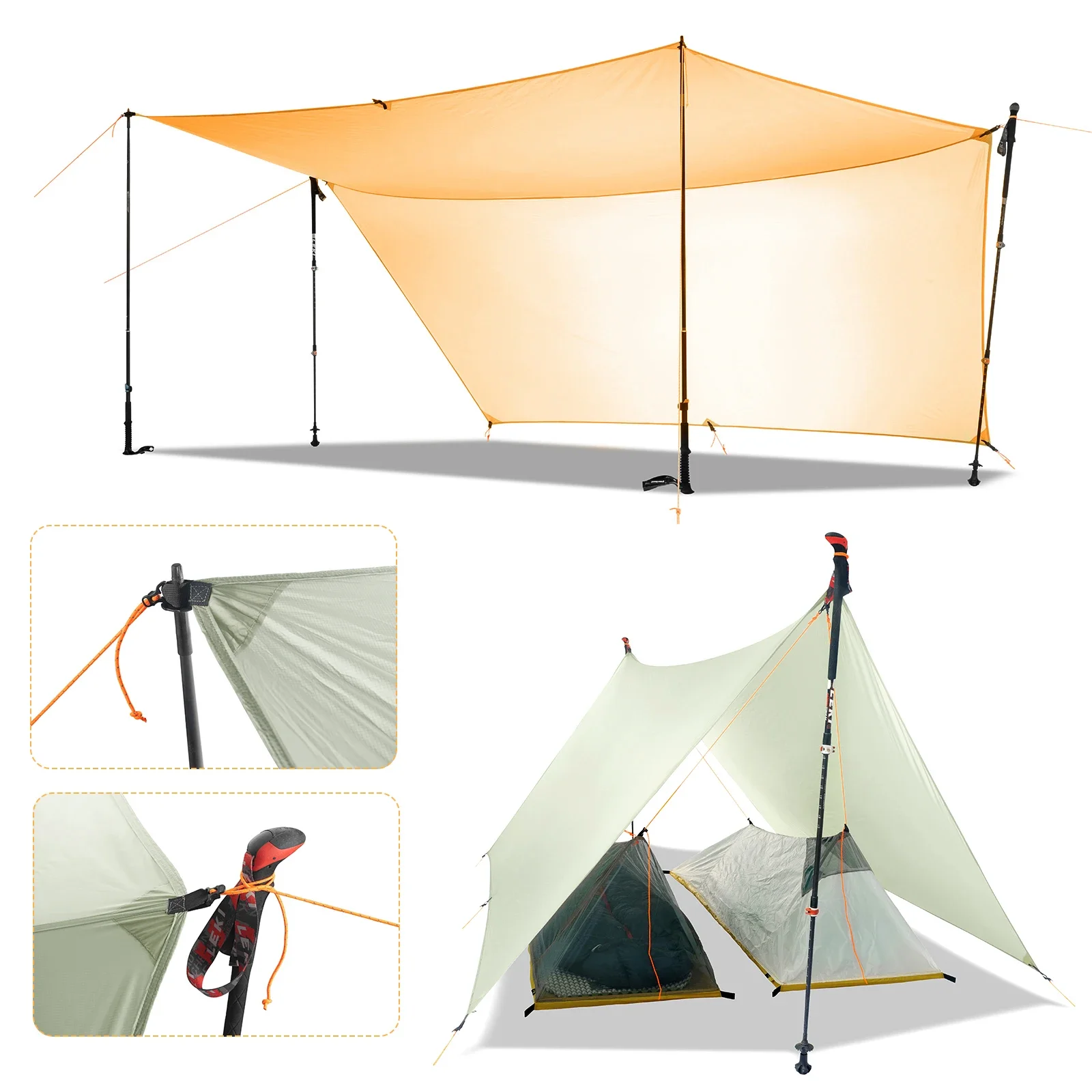 Ultralight 450g 20D Double-Sid - Hammock Rain Tarp recensie en prijs