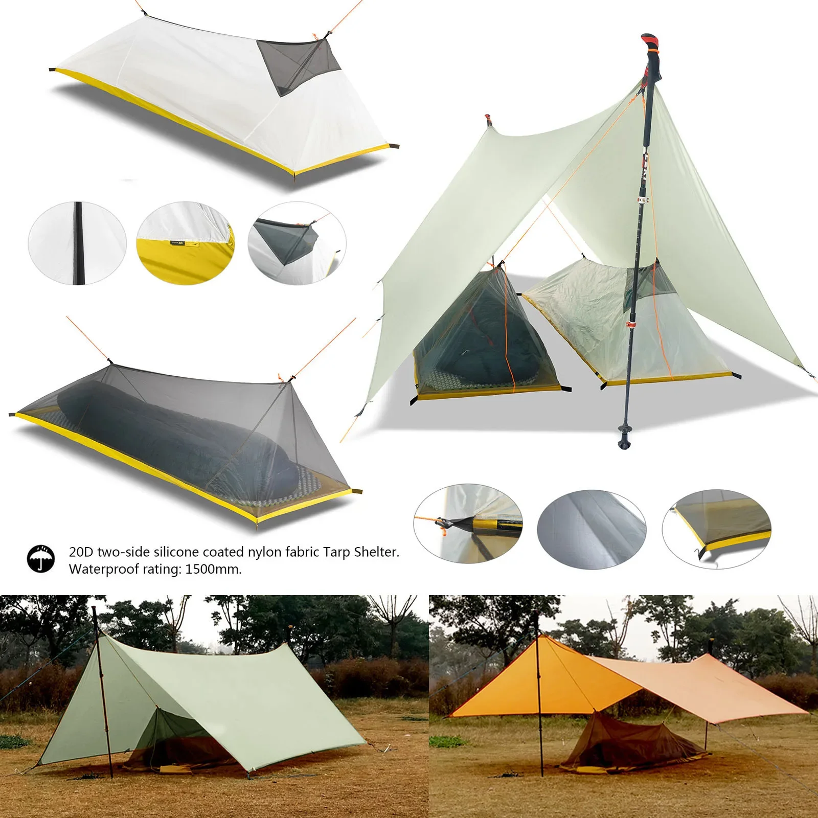 Ultralight 450g 20D Double-Sid - Hammock Rain Tarp recensie en prijs