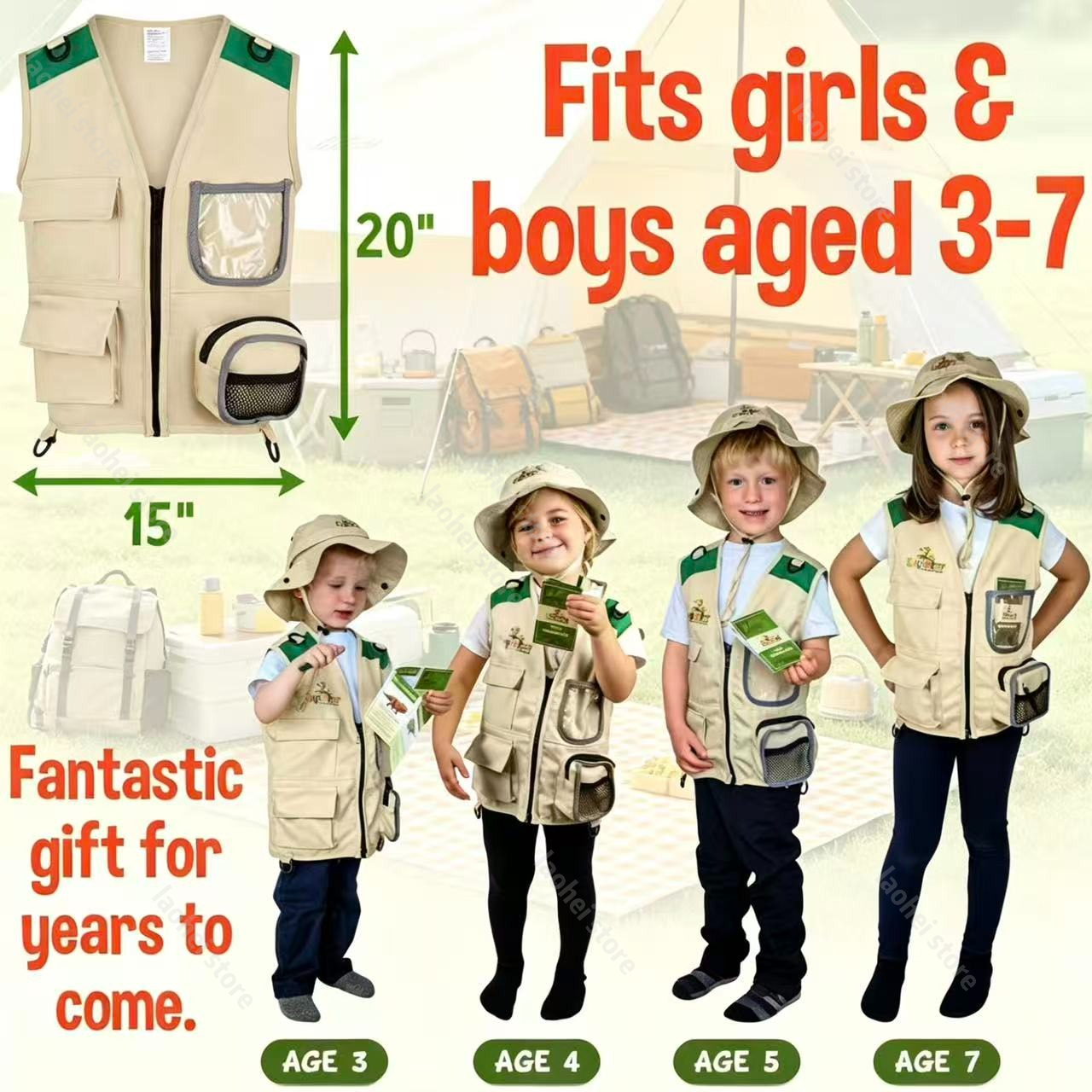 Kids Explorer Vest and Hat Cos - Outdoor Adventure Games recensie en prijs