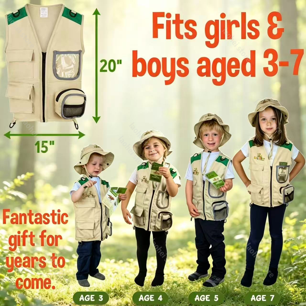 Kids Explorer Vest and Hat Cos - Outdoor Adventure Games recensie en prijs
