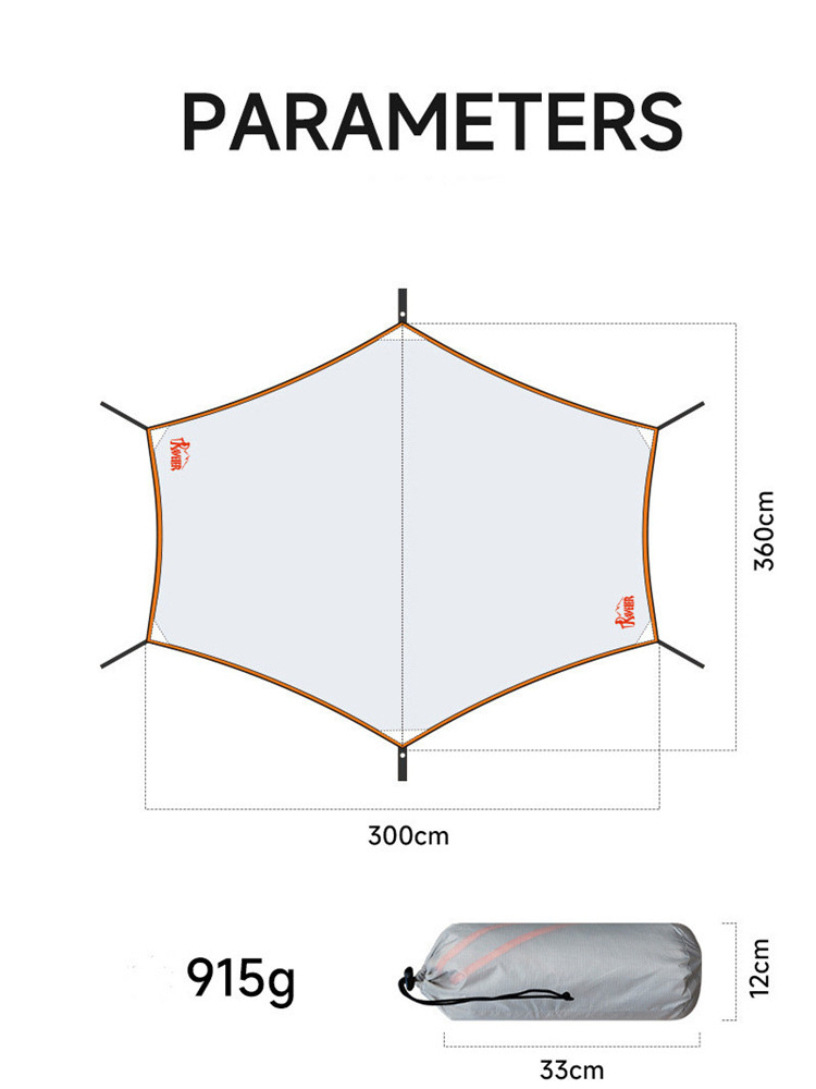 Sunshade canopy tent, sun-proo - Hammock Rain Tarp recensie en prijs