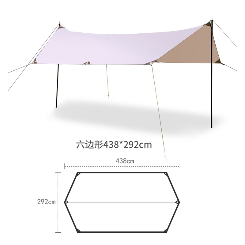 438*292cm Hexagon 100% Waterpr - Hammock Rain Tarp recensie en prijs