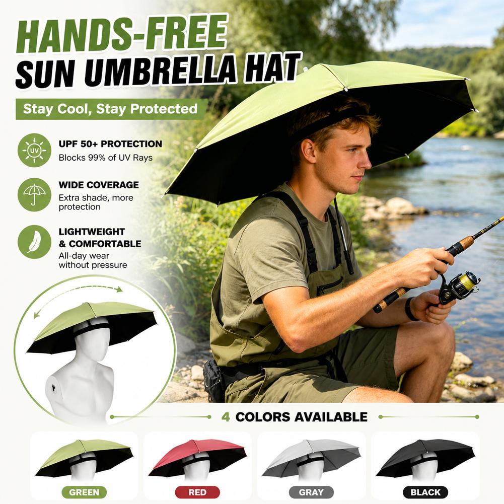 Hand-free Sun Umbrella Hat Fol - Outdoor Adventure Hat recensie en prijs
