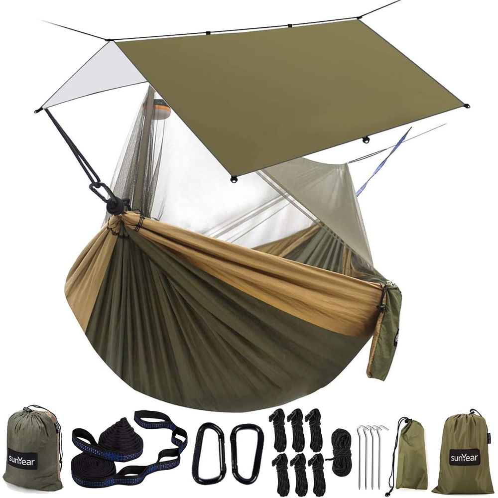 Double Camping Hammock with Ra - Hammock Rain Tarp recensie en prijs