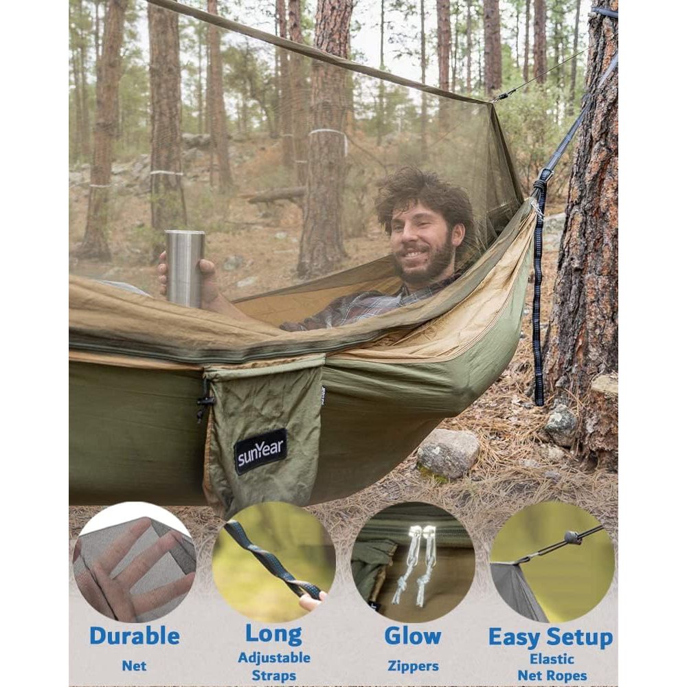 Double Camping Hammock with Ra - Hammock Rain Tarp recensie en prijs